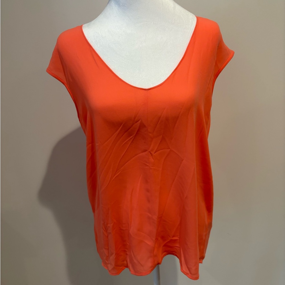J. Crew Cantaloupe Orange Cap Sleeve Blouse